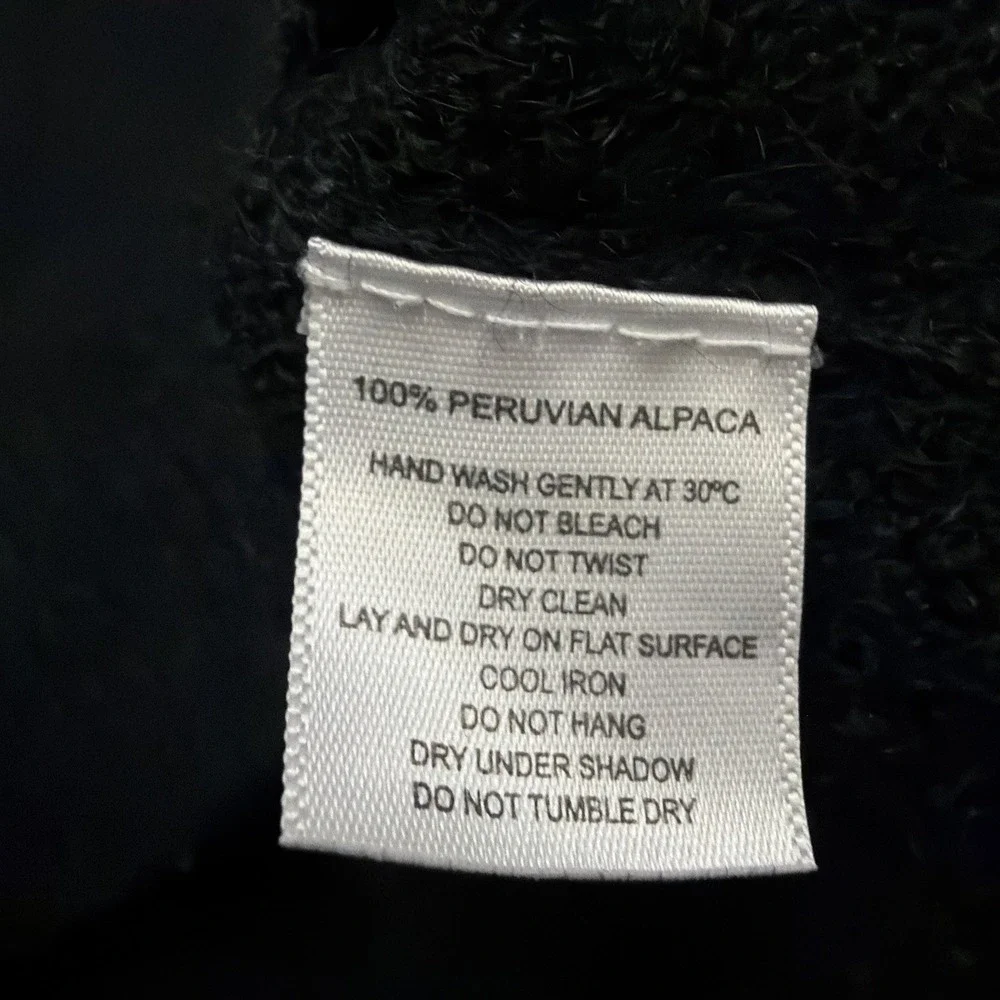 Alpaca Golf By Inca Fashion Sweater Mens XXL Black 100% Alpaca V Neck Knit Peru